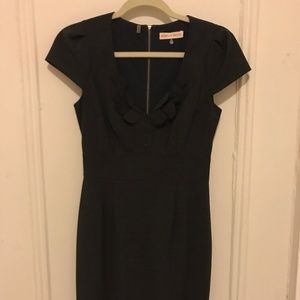 Rebecca Taylor Sheath Dress with Ruffle Neck